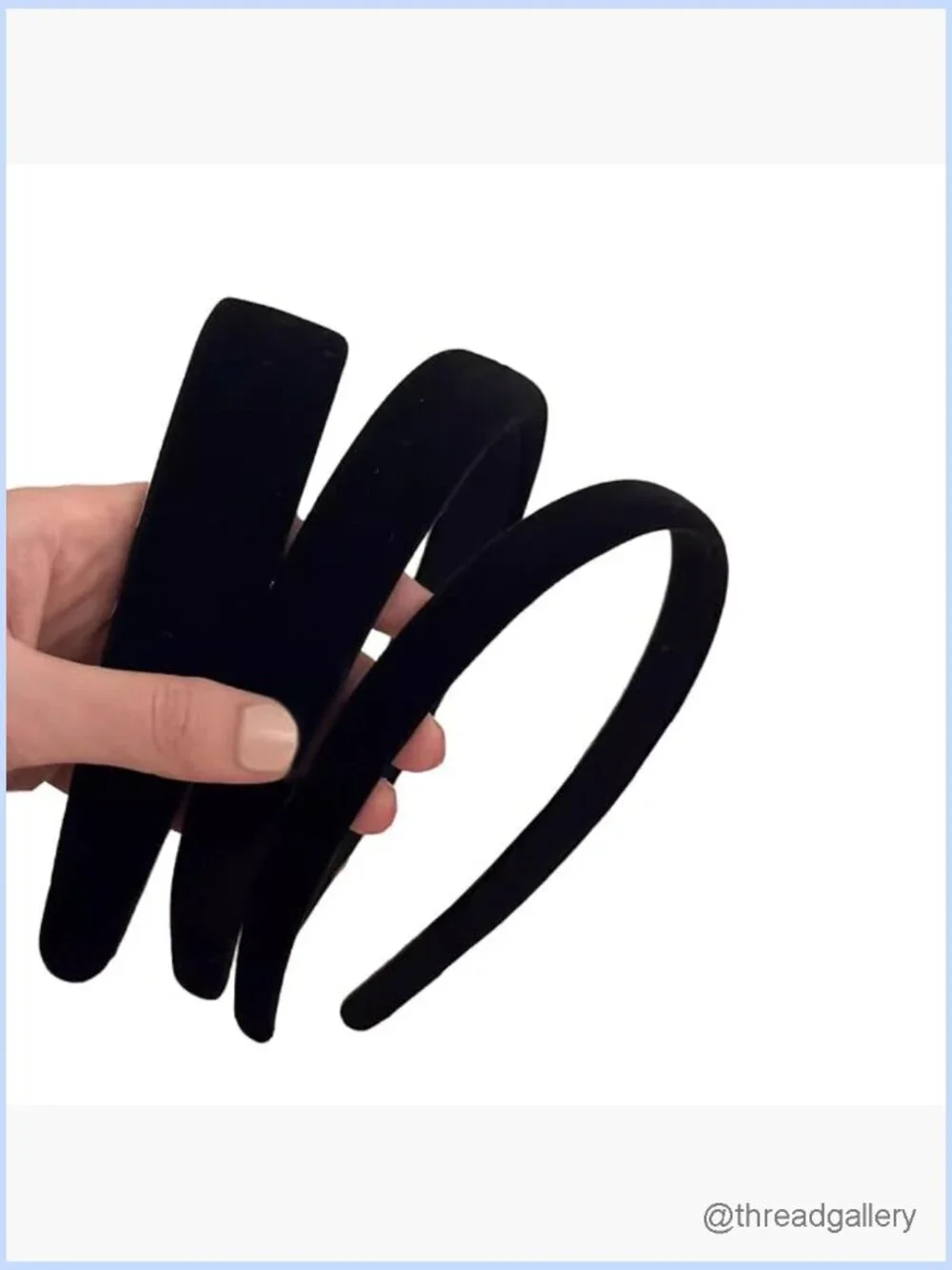 Set of 3 Thick Velvet Padded Headbands for Women